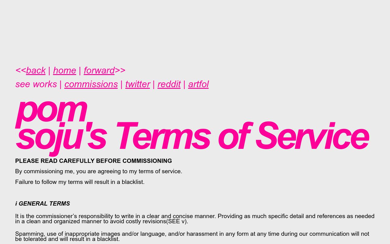 pom soju's terms of service